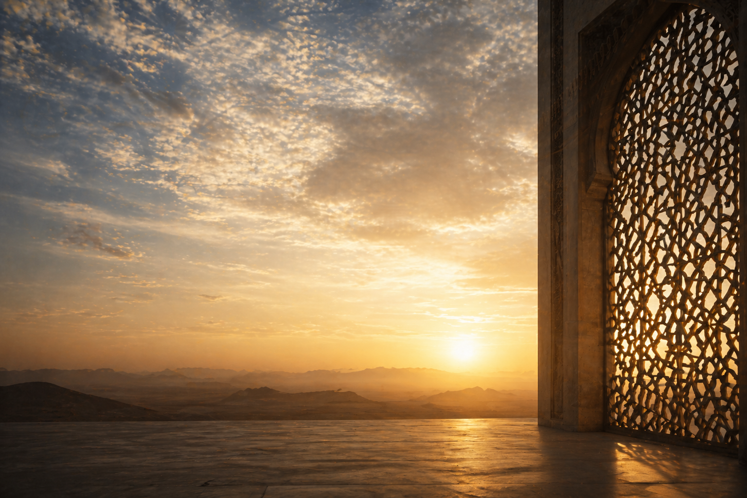 Desert horizon symbolizing unity and oneness in the teachings of Shaykh Fadhlalla Haeri