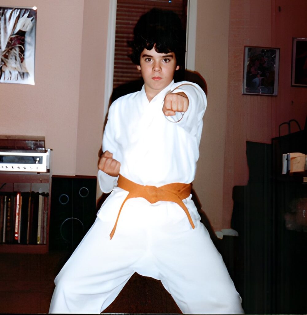 Mark Wiley as a yello wbelt in Tae Kwon Do, 1980