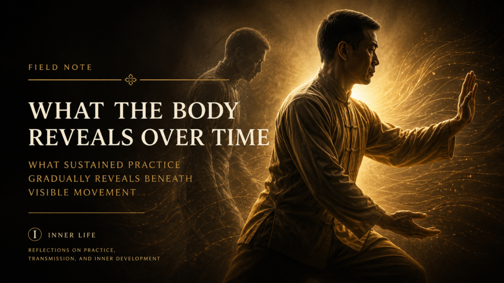 Embodied martial arts practice revealing internal structure, force, and transformation over time through orthodox Ngo Cho Kun training