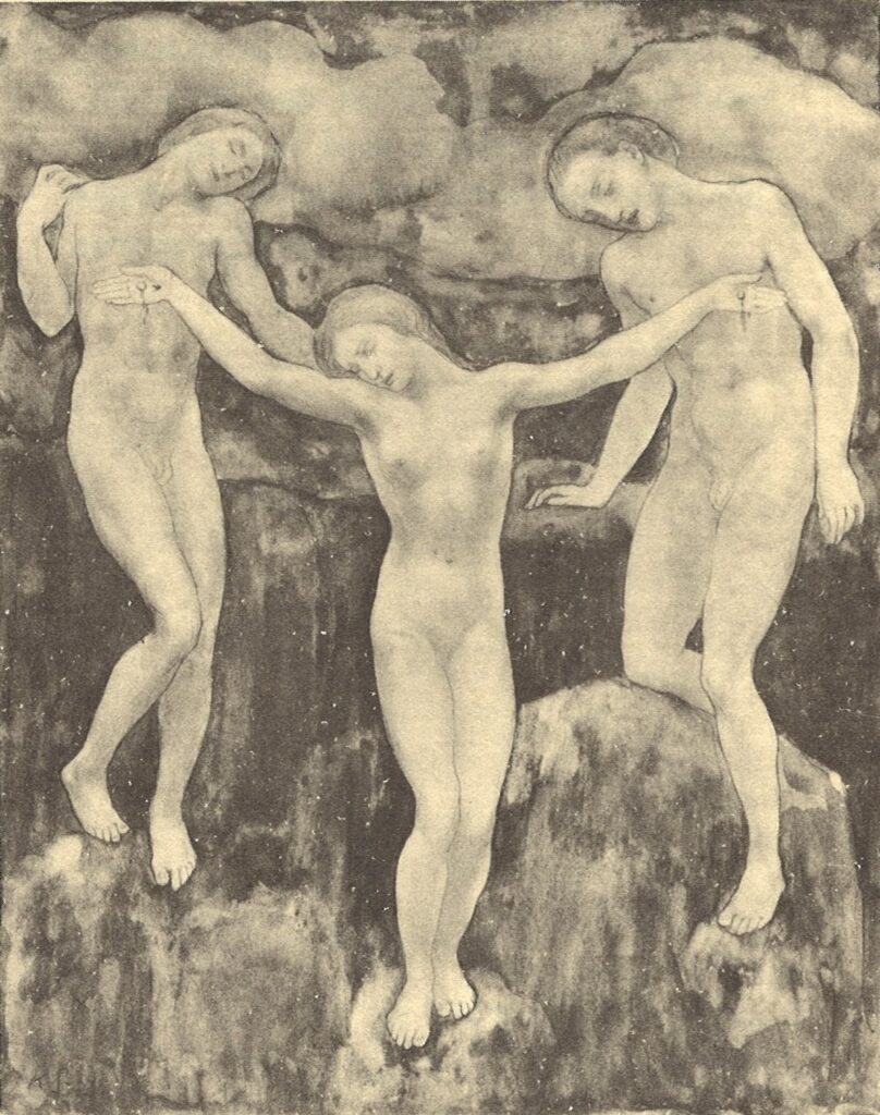 Pain and the poet Illustration by Khalil Gibran accompanying the chapter On Pain from The Prophet.
