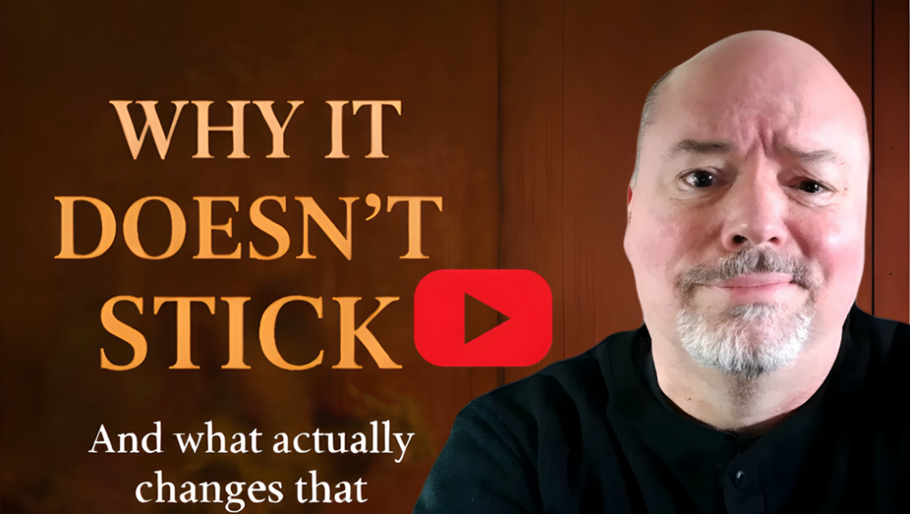 Mark Wiley discussing why personal growth practices fail to become habits and what helps transform intention into lasting practice.