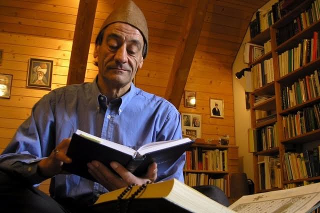 Shaykh Peter Huseyin Cunz reading during spiritual study in the Mevlevi Sufi tradition inspired by Jalaluddin Rumi