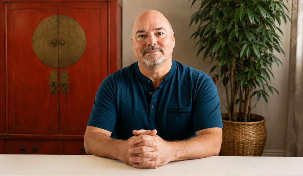 Mark V. Wiley, founder of Inner Life, seated in conversation.