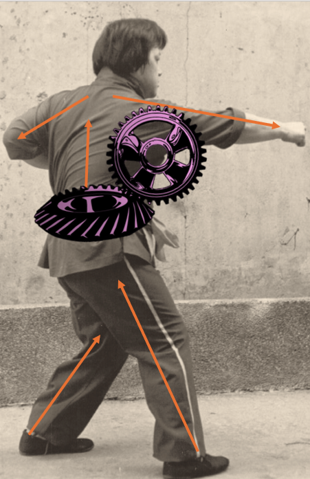 Sifu Alex Co demonstrating body mechanics for Five Parts Power, or Ngo Ki Lat, in Ngo Cho Kun.